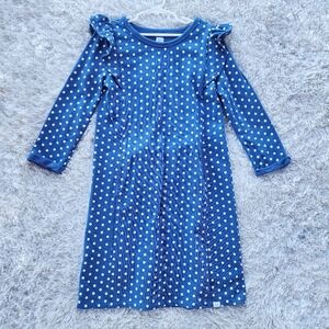 Gaps Kids Cascade Ruffle Blue‎ Polka Dot Dress